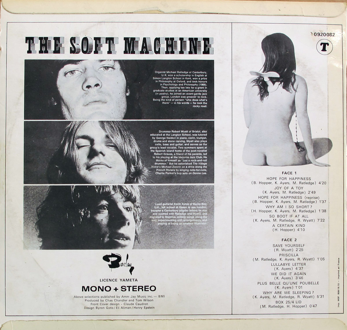 High Resolution Photos of soft machine self-titled barclay france 